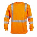 Cordova COR-BRITE Long Sleeve Shirts, Orange, 2in Silver Reflective Tape, M V510M